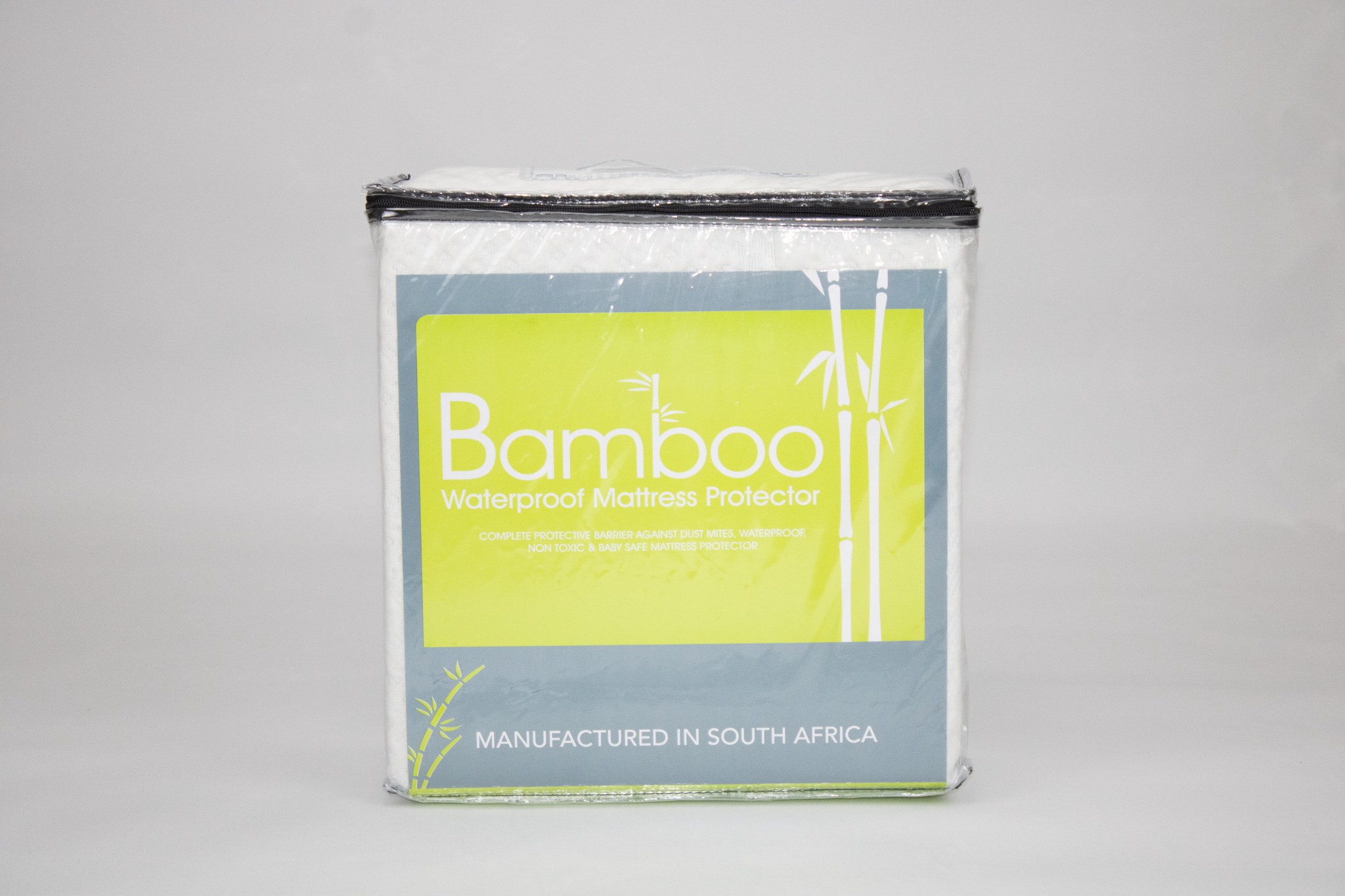 Branded waterproof mattress protector packaging