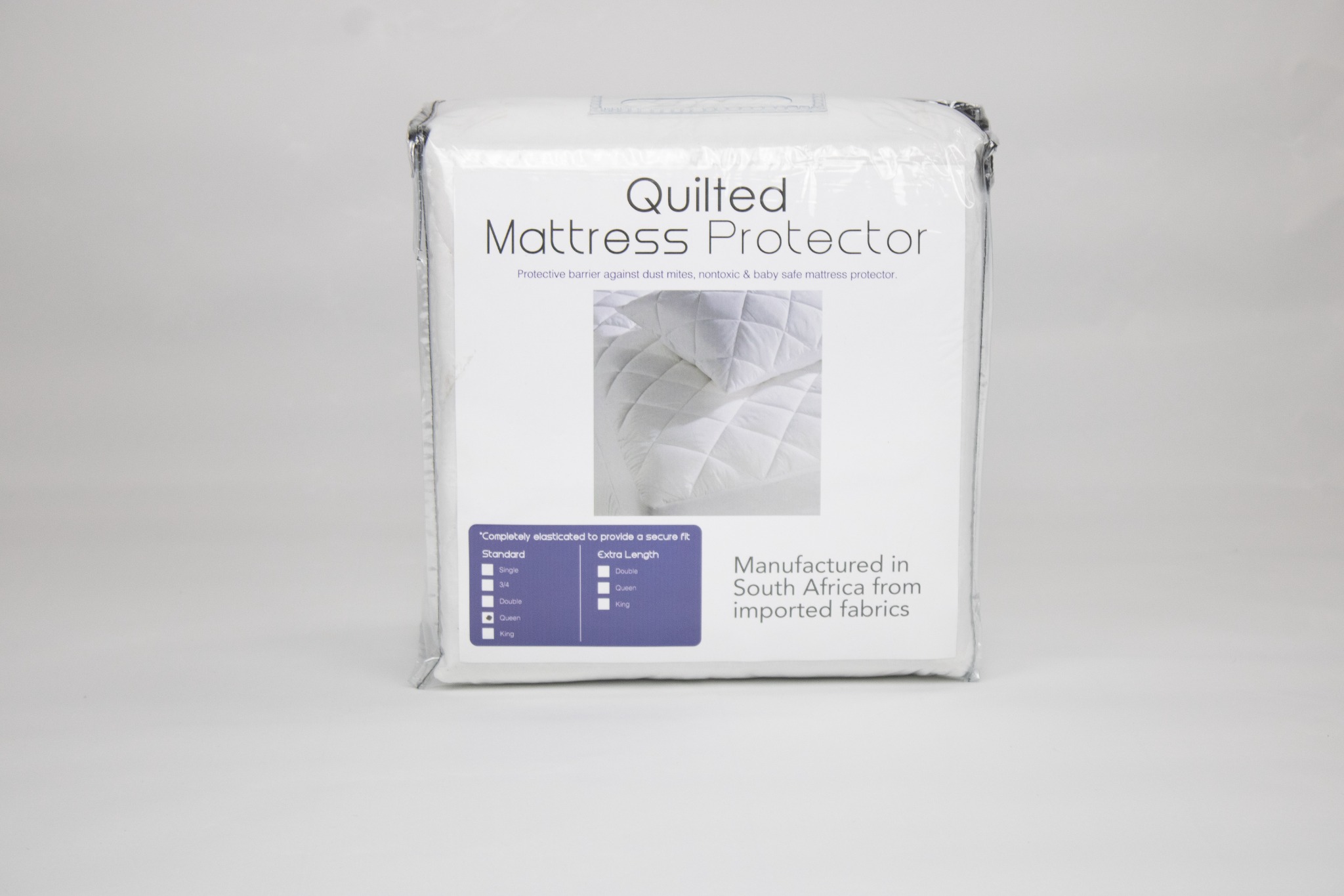 Quilted mattress protector packaging